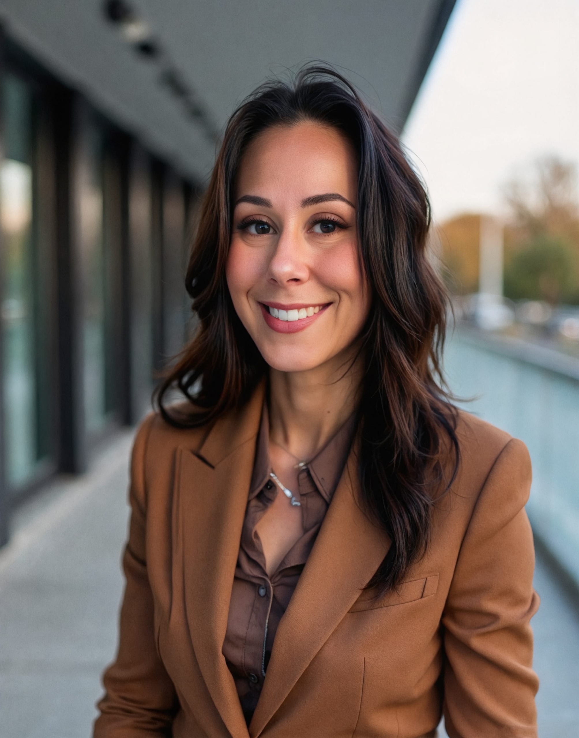 Picture of a businesswoman smiling at the camera